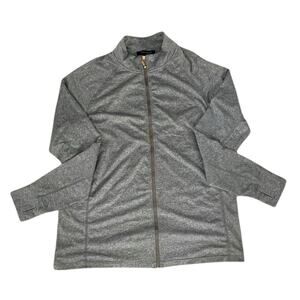 Simply Southern Full Gold Zip Athletic Jacket Thumb Gray Thumb Holes Size Small